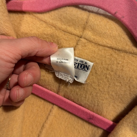 Vintage Pendleton Merino Wool Yellow Cropped Womens Jacket Large - Picture 8 of 8